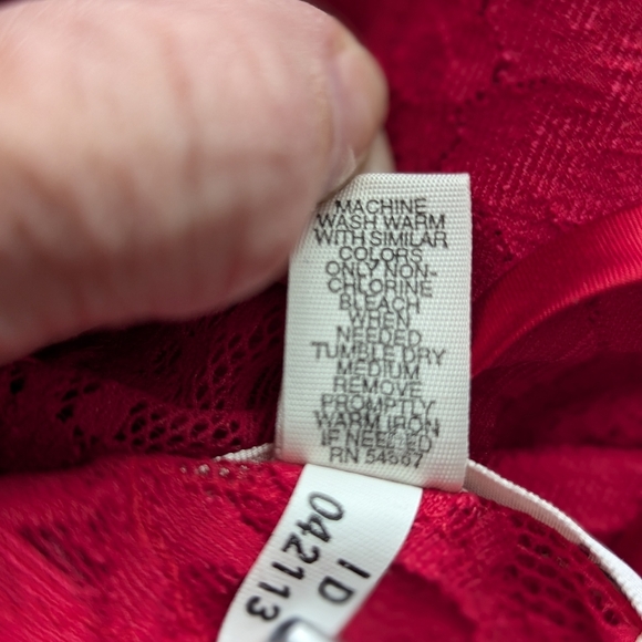 Victoria’s Secret Red Satin Lace Maxi Slip Dress Size M Y2K - Picture 8 of 13